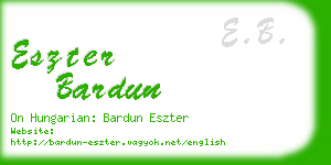 eszter bardun business card